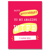 Amazing Wife Anniversary Card